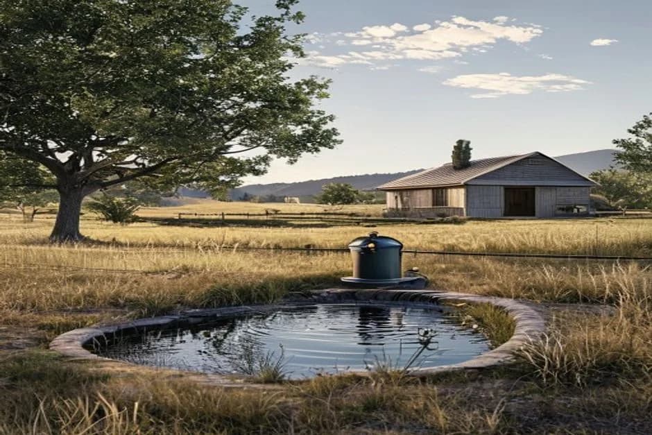 Private well water system at a rural Shasta County property